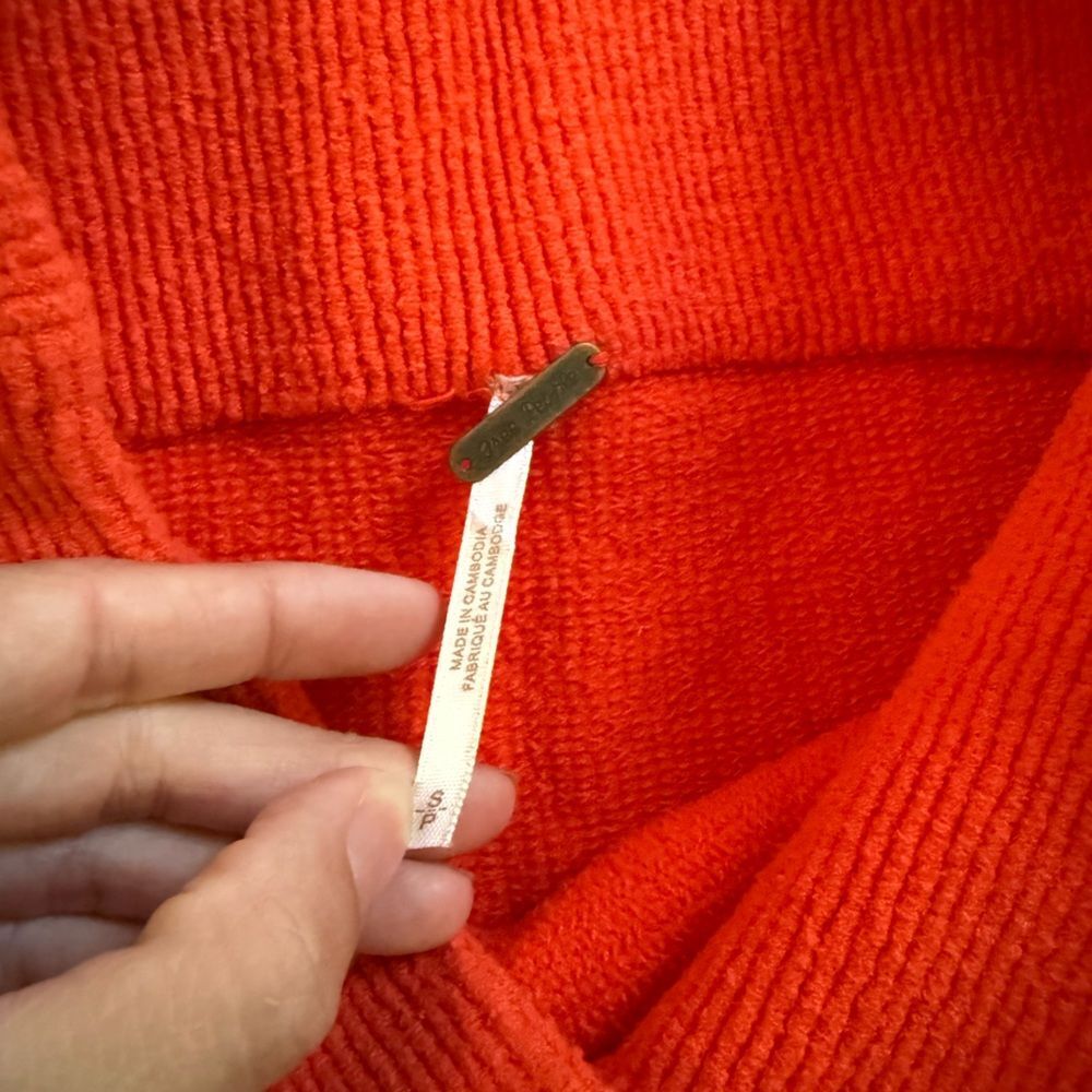 Free People Red Turtleneck Sweater - Picture 8 of 14